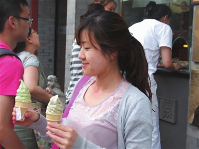 吴裕泰花茶冰激凌热卖